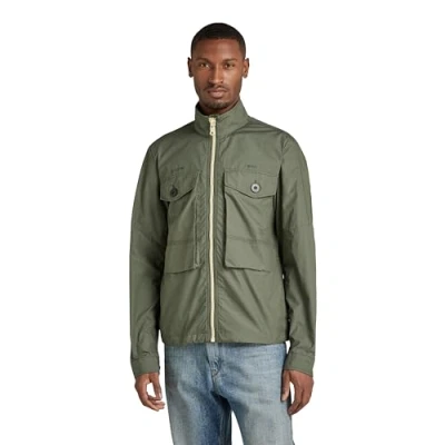 Image of G STAR RAW Men&#039;s Long Pocket Track Overshirt, Green (lt hunter D21947 A790 8165), M