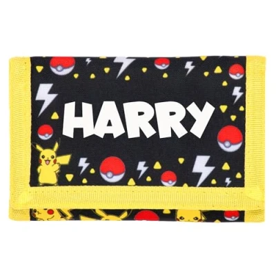 Image of Pokemon Personalised Wallet for Kids Perfect Present Durable &amp; Fun Design Boys and Girls Pikacho
