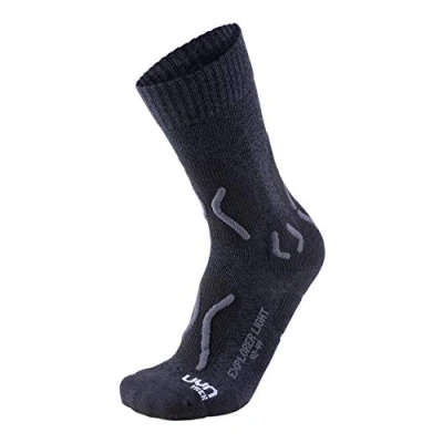 Image of UYN S100054 Trekking Explorer Light Socks Men&#039;S Coal/Anthracite 38