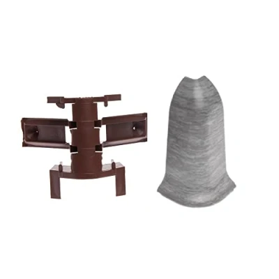Image of Plastic Skirting Board Premium 2.5m PVC External Corner Light Grey Oak M078