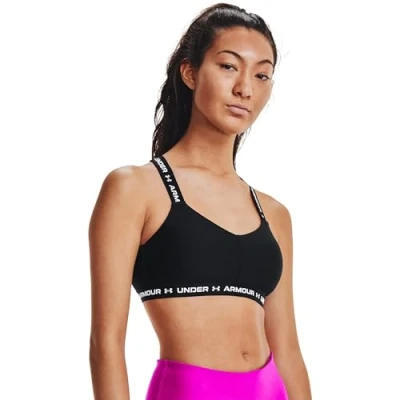 Image of Under Armour Womens Low Impact Sports Crossback Bra Black/White S