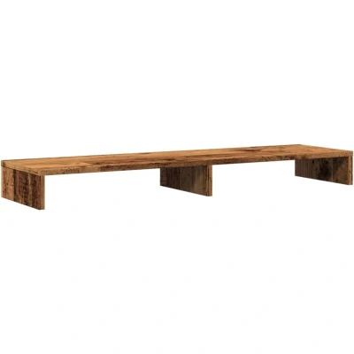 Image of vidaXL Monitor Stand Old Wood 100x27x10 cm Engineered