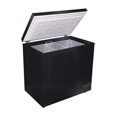Image of SIA CHF200B AMZ1 Black Freestanding Large Chest Freezer, 201L Capacity, 89.5cm Wide, 4* Freezer Rating, 7 Temperature Settings, E Rated, 2 Years Parts and Labour Guarantee