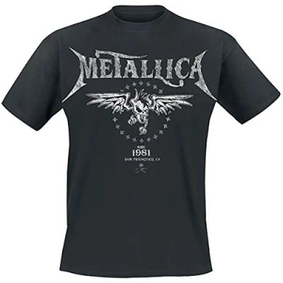 Image of Metallica Biker Men T Shirt Black M, 100% Cotton, Regular