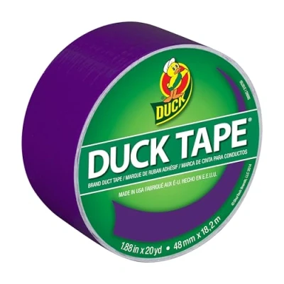 Image of Duck Tape Solid Colours Purple. Repair, craft, personalise, decorate and educate 48mm X 18.2m