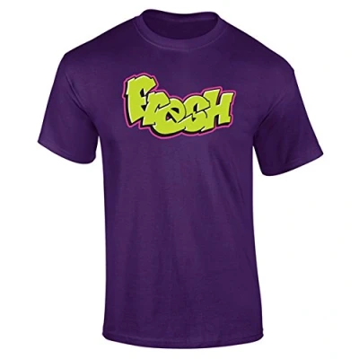 Image of Mens Fresh Graffiti Spray Prince Style T Shirt Purple (XXL)