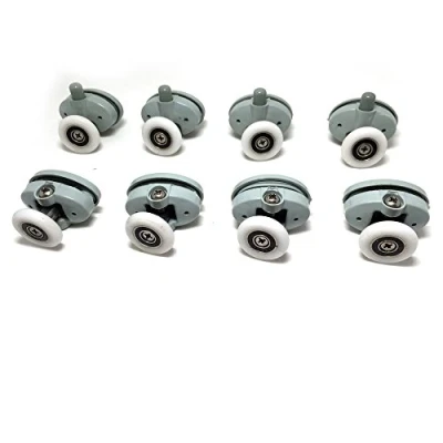 Image of Set of 8 Single Shower Door ROLLERS/Runners/Wheels 23mm in diameter (Roller 23mm)