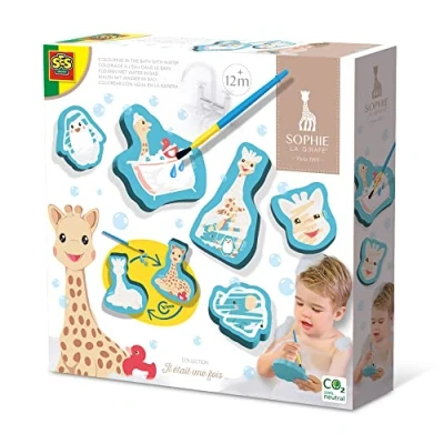 Image of SES Creative 14499 Sophie la girafe Colouring in the bath with water Special safe brush, This line enables very youngest children, Age 12M+