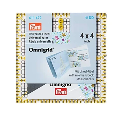Image of Prym Ruler, Transparent, Black, Yellow, 4 x Inch
