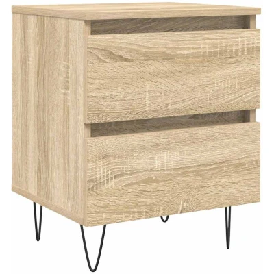 Image of vidaXL Bedside Cabinet Table Nightstand Sonoma Oak Engineered Wood