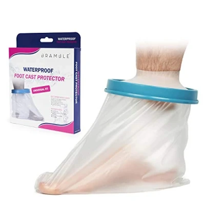 Image of Bramble Foot Cast Protector Transparent &amp; Waterproof Plastic Boot for Bath Shower