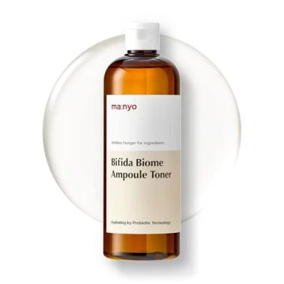 Image of [ma:nyo] Bifida Biome Ampoule Toner (13.5 fl oz/400ml) 5 Probiotics for Skin Barrier, Low pH and with PHA Gentle exfoliant Microbiome, Hyaluronic Acid