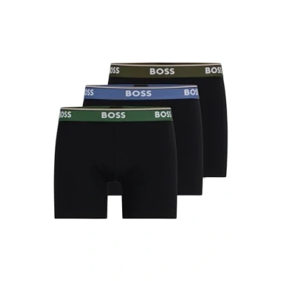 Image of BOSS Mens Boxer Briefs 3 Pack Power 10257160 01 Underwear Open Misc M