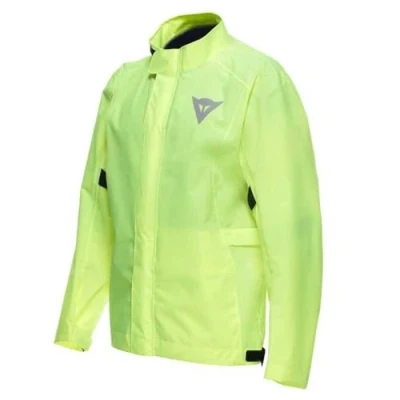 Image of Dainese Ultralight Rain Jacket, Foldable Jacket for Motorcycles, Waterproof and Windproof, Men Women, Fluo Yellow, S