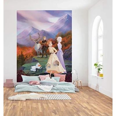 Image of Komar 4 4105 Disney Photo Wallpaper Spring is Coming Size 184 x 254 cm (Width Height) Frozen 2 Wall Decoration for Children&#039;s Bedroom Multi Coloured