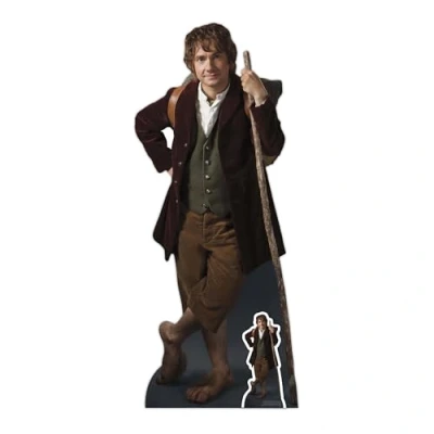 Image of Star Cutouts Bilbo Baggins The Hobbit Lifesize Cardboard Cutout Martin Freeman With Mini