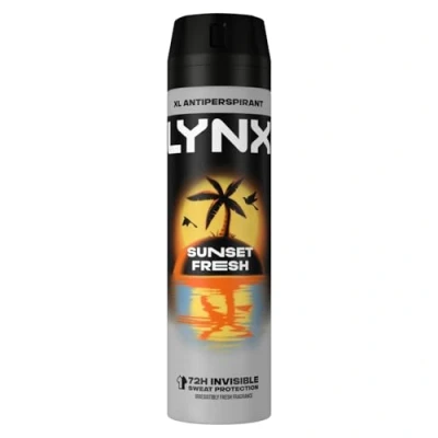 Image of Lynx XL Sunset Fresh Antiperspirant with Mango and Mandarin Scent Long Lasting Fragrance 72 Hours Invisible Sweat Protection Deodorant Spray for Men, 200 ml