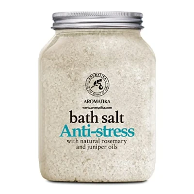 Image of De Stress Bath Salt 1300g 100% Natural &amp; Pure with Essential Oils Rosemary Juniper Best for Good Sleep Relaxing Calming Body Care Beauty Aromatherapy Relief