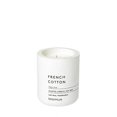 Image of blomus FRAGA 65649 Scented Candle S Made of Soy Wax, Lily White, High Quality Room Fragrance, Characteristic Concrete Look, French Cotton 24 Hour Burning Time, Low Soot (H x W D): 8 6.5 cm
