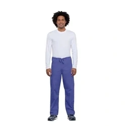 Image of Cherokee Men Man Scrubs cargo trouser Originals Medical Clothing With Adjustable Drawstring Zip Fly WWE4100 Grape M
