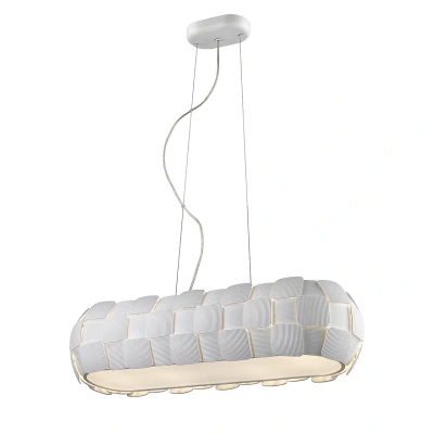 Image of Brigitte 4 Light Bar White Frame Pendant Ceiling