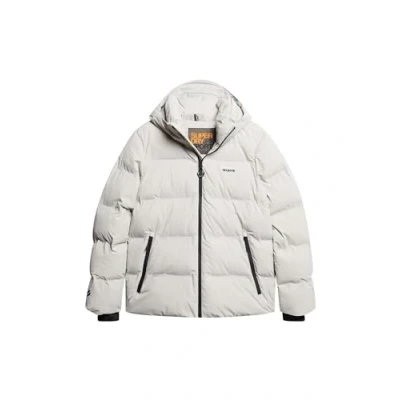 Image of Superdry Men&#039;s Hooded Boxy Puffer Jacket, Moonlight Grey, L