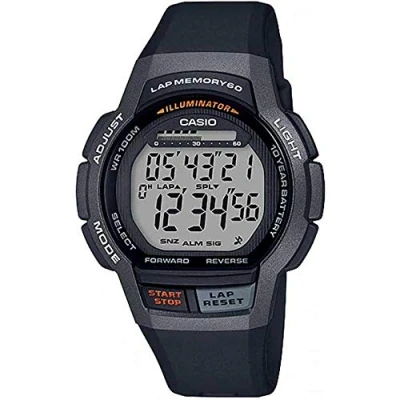 Image of Casio WS 1000H 1A Men&#039;s Digital Watch Collection Resin Case Grey Dial, Black, One Size,