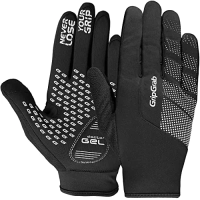 Image of GripGrab RIDE Windproof Spring Autumn Cycling Gloves Lightweight Thermal Winter Padded Full Finger Breathable Bicycle