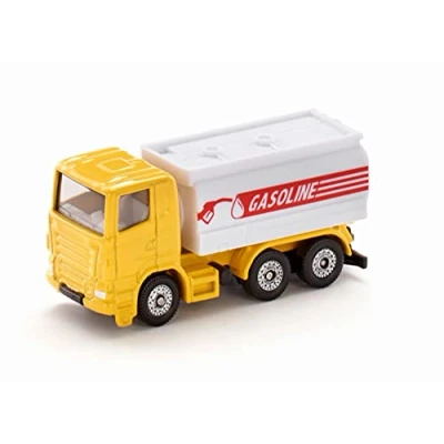 Image of siku 1387, Tanker Lorry, Metal/Plastic, Yellow/White, Trailer hitch