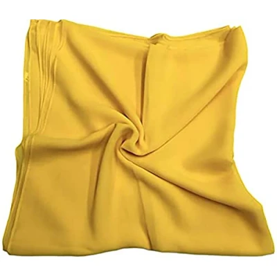 Image of KAV Women Plain Elegant Chiffon Head Scarf Hijab Silk Changer and Color Turban Light Large Maxi Hair Wrap Cover for Girls Shawl Piece (Yellow)