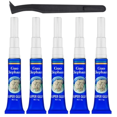 Image of Aquarium Glue, 5Pcs Coral Glue Fish Safe with Tweezers, Quick Drying, Reef for Plants Moss Aquascaping, Water Plant, Moss, Coral, Stone, Wood (5)