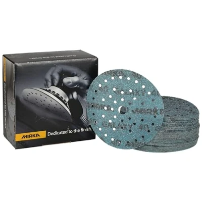 Image of Mirka Galaxy Epoxy Sandpaper 150 mm Hook &amp; Loop Grit 40 for Sanding Resin, Wood, Epoxy, Rivertable / 50 Pcs Discs