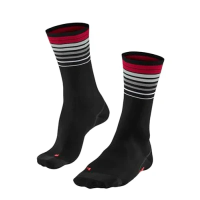 Image of FALKE Unisex BC Impulse Reflect U So Functional Yarn Anti Blister 1 Pair Cycling Socks, Black 3008, 4 5