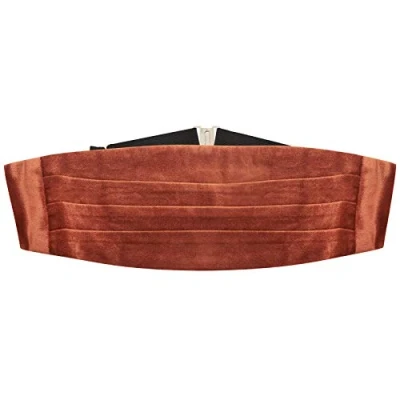 Image of Bronze Textured Velvet Cummerbund