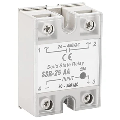 Image of Hilitand Solid State Relay, SSR 25 AA 25A Relay Module(SSR AC Input 80 250V Output 24 480V AC)