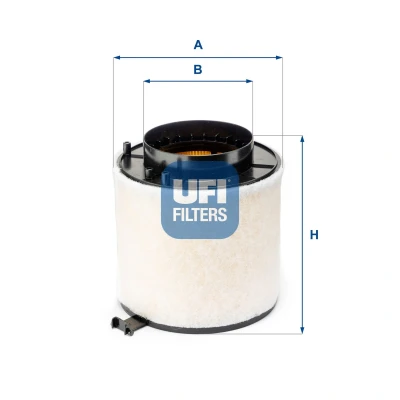 Image of 8K0133843D Air Filter UFI 27.693.00 167mm 159mm Insert AUDI: Q5, A5 B8 Coupe, A4 Saloon