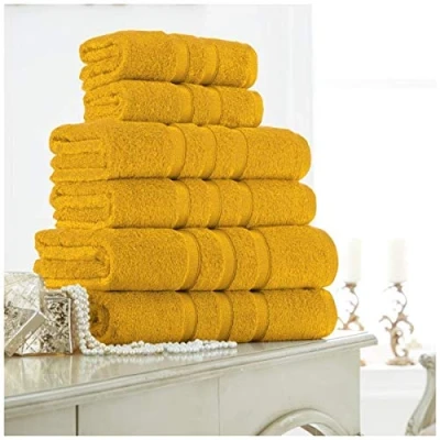 Image of Gaveno Cavailia Easy Care Zero Twist 2PK Bath Sheet Set, Premium Fluffy Absorbent, Super Soft Bathroom Towels, Ochre, 100% Cotton