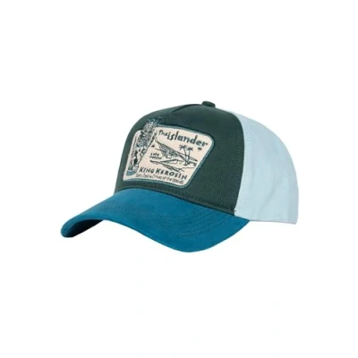 Image of King Kerosin Men&#039;s Baseball Cap Trucker Base Hawaii Tiki Vintage Retro 50S Rockabilly The Islander Cap, Green, One Size