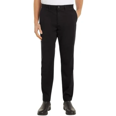 Image of Tommy Hilfiger Men’s Tapered Fit Chinos, Black (Black), 35W/36L