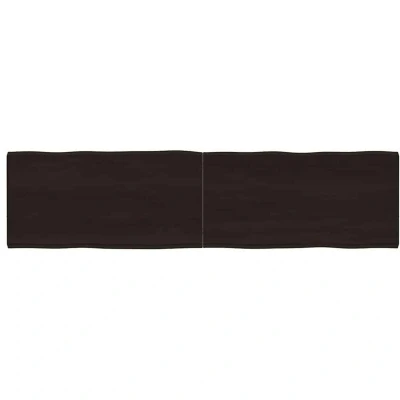 Image of vidaXL Table Top Dark Brown 160x40x(2 4) cm Treated Solid Wood Live Edge