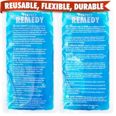 Image of 2 Pack Gel Ice Packs for Injuries, Reusable Sports Injuries &amp; Muscle Pains, Hot Cold Pain Relief, Knees, Back, Head, Neck (Blue, Large)