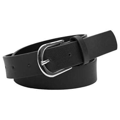 Image of BlackButterfly Women&#039;s Genuine 100% Leather Jeans Dress Belt (Black, M)