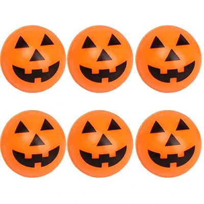 Image of AOVNA 6 Pieces Pumpkin High Bouncy Balls Halloween Party Bag Fillers