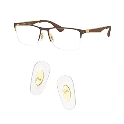 Image of HiCycle2 Replacement Push in Nose Pads for Ray Ban RB6335 Glasses 14mm Repair Kits,Bonus Lens Cloth(silver) (gold)