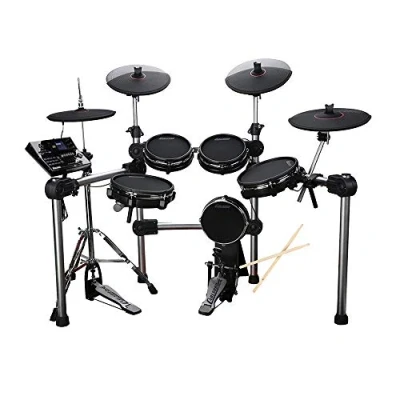 Image of Carlsbro CSD600 Electric Drum Set with Quiet Mesh Electronic Pads 9 Piece Kit inc Cymbals, Digital USB MIDI