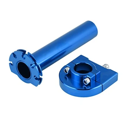 Image of KIMISS Handlebar Grips 22mm Motorbike Twist Throttle Motorcycle Accelerator for Scooter Dirt Bike (Blue)