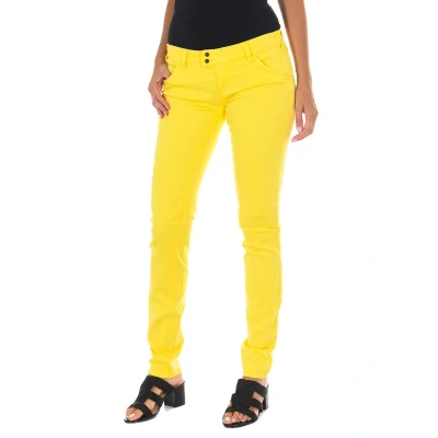 Image of Met Womens Trousers X K Fit Yellow Cotton Size 31 (Waist)