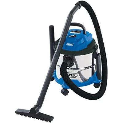Image of Draper Wet and Dry Vacuum Cleaner with Stainless Steel Tank, 15L, 1250W