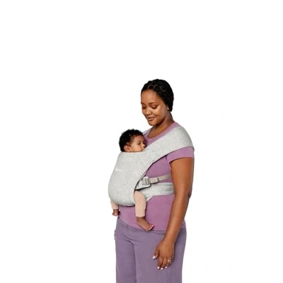 Image of Ergobaby Embrace Baby Carrier for Newborns from Birth with Head Support, Extra Soft and Ergonomic, Grey