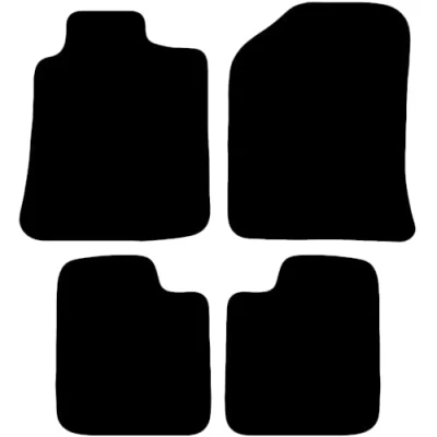 Image of Carsio Carpet Car Mats For Toyota Corolla 2002 2006 Tailored Fit Floor Mat Set Complete Accessory Black Custom Fitted All Weather, Anti Slip Backing &amp; Trim
